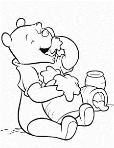 he pooh honey Colouring Pages