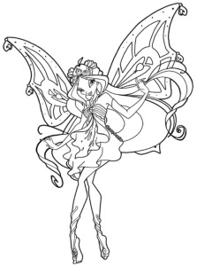 Download A Smiling Beautiful Winx Club Coloring Pages Or Print A