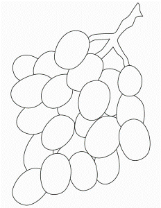 Bunch grapes coloring pages | Download Free Bunch grapes coloring