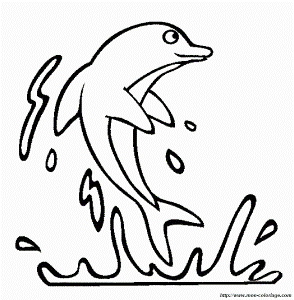 coloring Dolphin, page for kids to color
