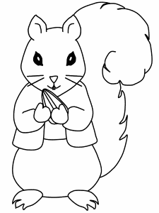 Squirrel Themed Coloring Pages For Kids | Coloring Pages