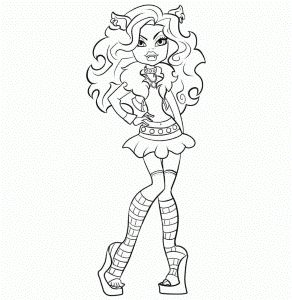 Monster high color page | coloring pages for kids, coloring pages