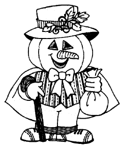 Halloween Jack-O-Lantern Costume Coloring Pages – Free Halloween