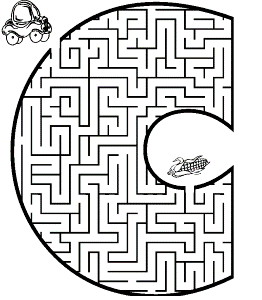 Capital Letter C Coloring Pages Maze | Coloring Pages