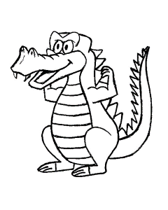Crocodile coloring page - Animals Town - animals color sheet