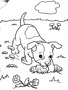 Puppies Coloring Pages 4 | Free Printable Coloring Pages