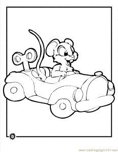 Coloring Pages Toy Car Mouse (Mammals > Mouse) - free printable