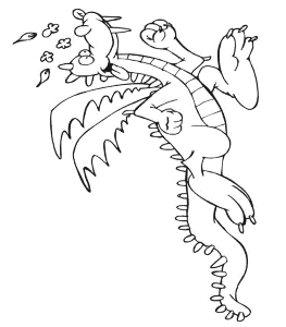 Dragon Coloring Page | Dragon Running Instead oF Flying