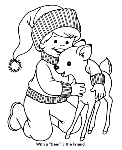 Bible Printables: Christmas Kids Coloring Pages - A Deer Friend
