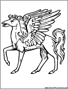 Mythical Pegasus Coloring Page Drawing And Coloring For Kids