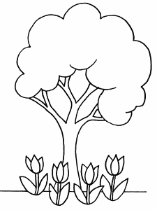 Picture Of A Tree To Color