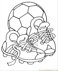 Coloring Pages Soccer S Shoes With The Ball (Entertainment > Shoes