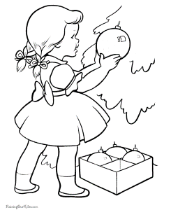 The Christmas decorations coloring pages!