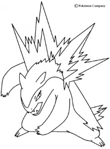 FIRE POKEMON coloring pages - Typhlosion