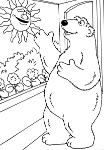 Bear in the big blue house | Kids Colouring Pages