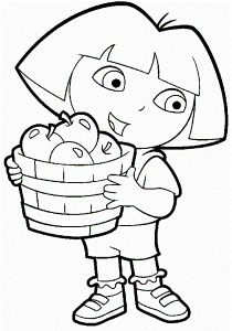 dora color page | Printable Coloring Pages