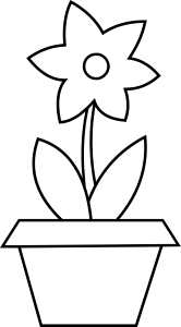 Coloring Page Of Flower Pot - ClipArt Best