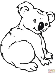 Cute Koala coloring page | Free Printable Coloring Pages