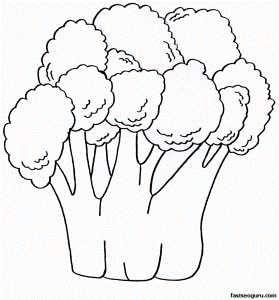Printable Vegetable Broccoli Coloring Pages