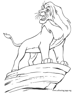 The Lion King - Simba become king coloring page