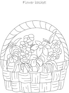 Flower pot coloring printable page for kids 11