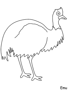 Australia # Emu Coloring Pages & Coloring Book | Coloring books, Coloring  pages, Coloring pages to print