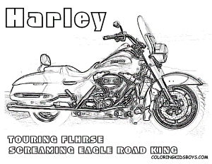 Harley davidson coloring pages to download and print for free