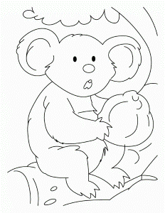 Black-nose koala coloring pages | Download Free Black-nose koala