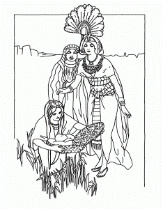 Baby Moses Found Coloring For Kids Baby Coloring Pages IKids