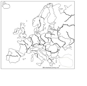 Europe Coloring Page