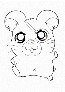 Cute Hamster Coloring Page | Kids Coloring Page