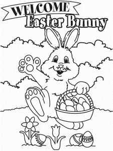Colouring Sheets Easter Bunny Free For Toddler #
