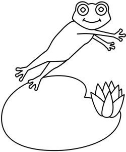 Frog and Lily Pad - Coloring Page (Leap Day)