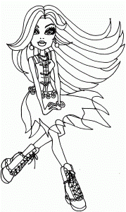 Spectra Vondergeist Is Posing Coloring Pages - Monster High