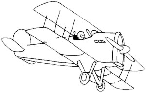 Free Transportation Biplane Coloring Pages For Kids #