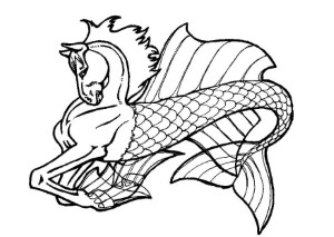 Coloring page sea horse - img 7129.