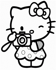 hello kitty adorable Colouring Pages