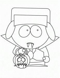 Kyle From South Park Cartoon Halloween Coloring Pages | Coloring Pages