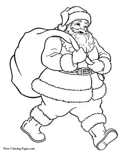 Christmas - Santa coloring pages