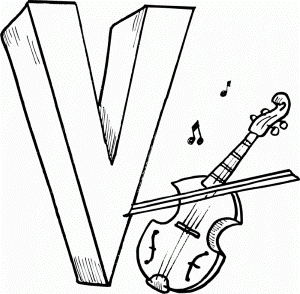 Letter V Coloring Pages Picture | 99coloring.com