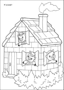 Three little Pigs coloring pages : 18 free Disney printables for