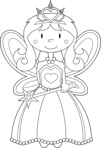 Fairy Princess Coloring Pages | Cartoon Coloring Pages