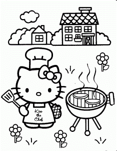 Hello Kitty Coloring Pages Print Funny Hello Kitty Coloring 264643