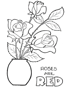 Coloring pictures of roses