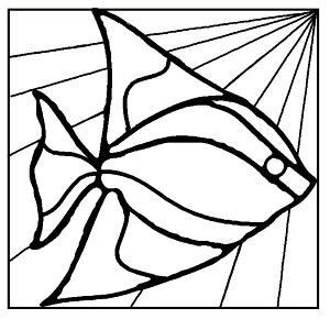mosaic fish Colouring Pages