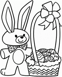 Free Printable Easter Bunny Coloring Sheets For Kindergarten 15072#