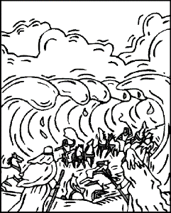 divide the sea Colouring Pages (page 3)