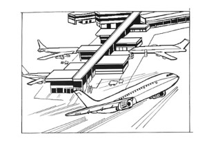 Coloring page airport - img 9534.