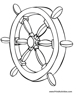 Boat Coloring Page | Helm