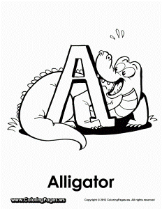 Alligator Coloring Page | 99coloring.com